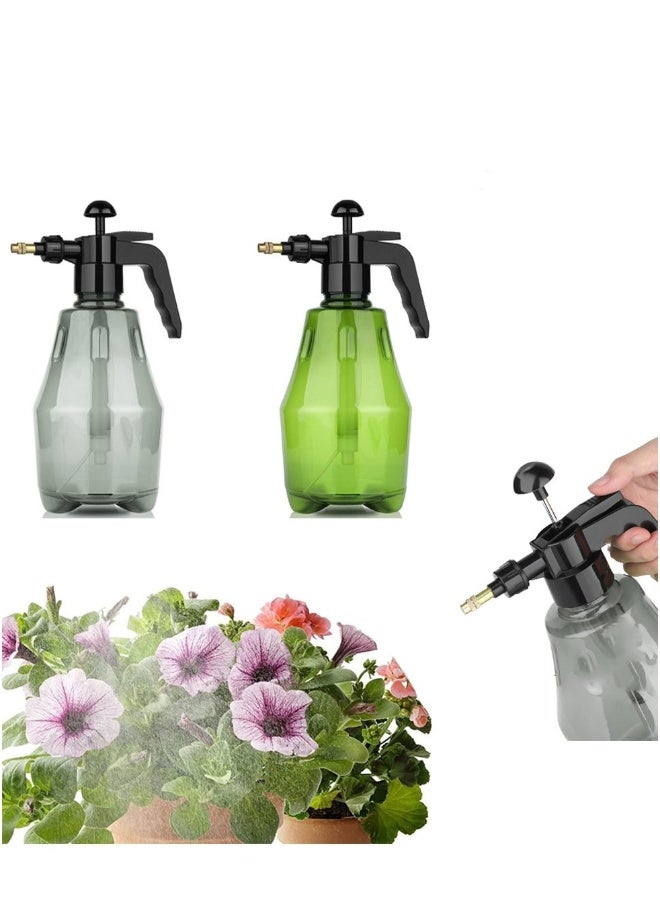 Plant Mister Spray Bottle, 2 Pack Plastic Carafe Garden Pump Sprayer Watering Can, Indoor Flower Watering Pot Cleaning Spray Bottles, Flower Watering Spray Mist Spray Bottles