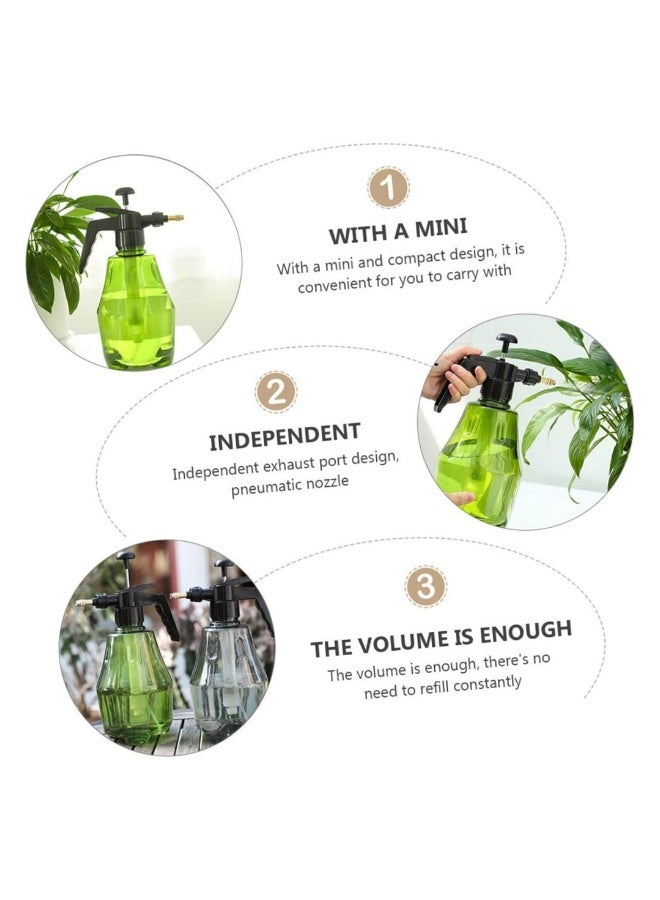 Plant Mister Spray Bottle, 2 Pack Plastic Carafe Garden Pump Sprayer Watering Can, Indoor Flower Watering Pot Cleaning Spray Bottles, Flower Watering Spray Mist Spray Bottles