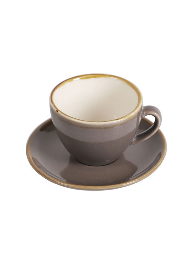 شاربدو فنجان قهوة مع صحن بني - Image 4