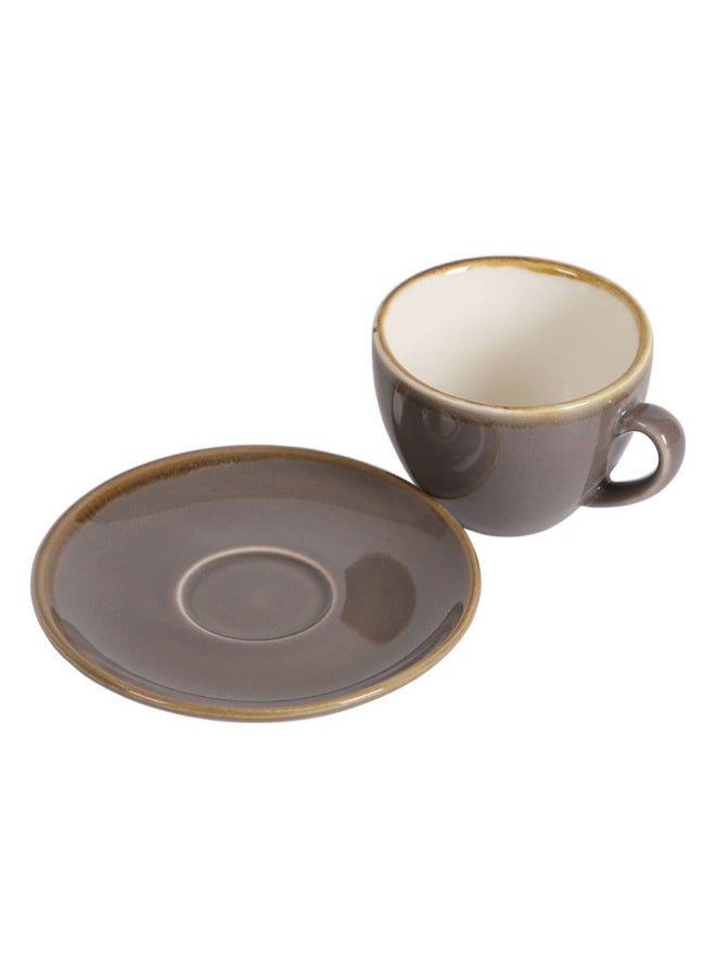 شاربدو فنجان قهوة مع صحن بني - Image 3