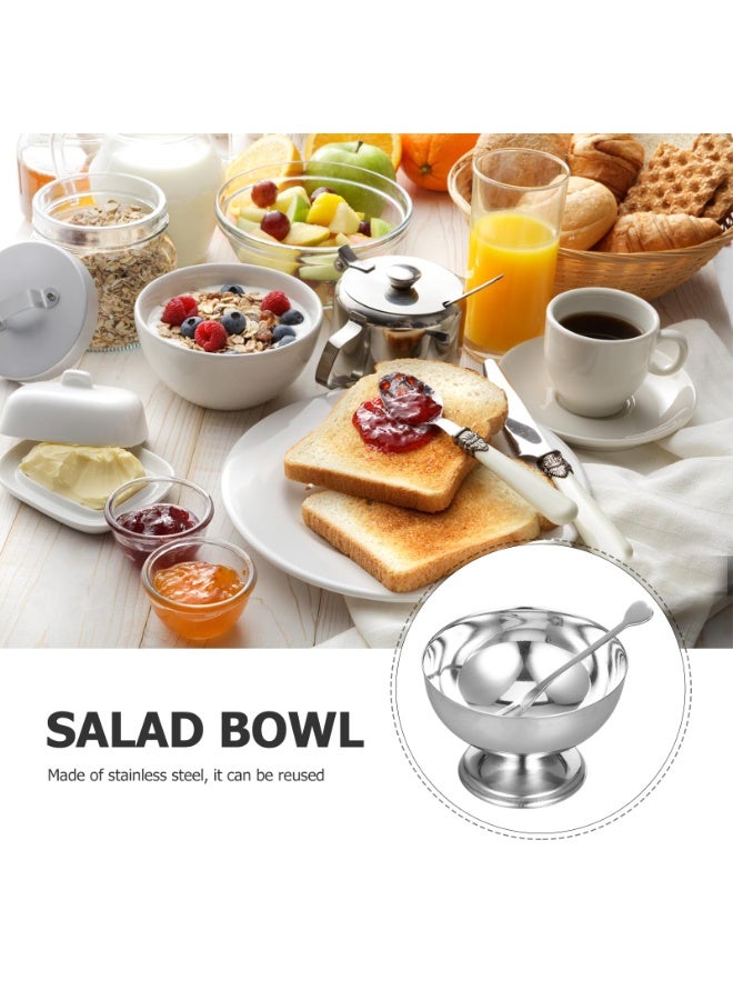 2pcs Dessert Cup, Dessert Bowl, Stainless Steel Dessert Cup, Ice Cream Cup, Pudding Cup, Custard Bowl  - Image 3