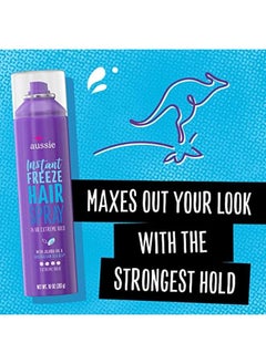Aussie Instant Freeze Hairspray With Jojoba & Sea Kelp Strong Hold 10.0 Oz Triple Pack  - Image 5