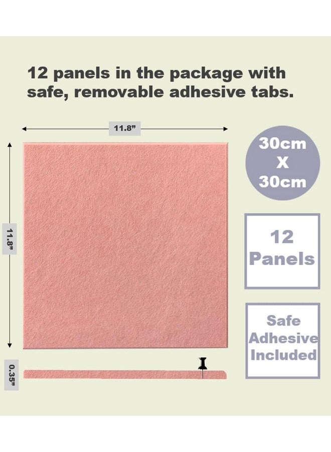 ديكوريتا بديل لوح الفلين الكبير - 47 × 35 بوصة، 12 قطعة من بلاط الحائط المصنوع من اللباد مع علامات تبويب لاصقة آمنة وقابلة للإزالة، بلاط الحائط المصنوع من الفلين، لوح الفلين للمنزل والمكتب، لوحة تثبيت، لوحة تثبيت، 48 × 36 بوصة - وردي - Image 2