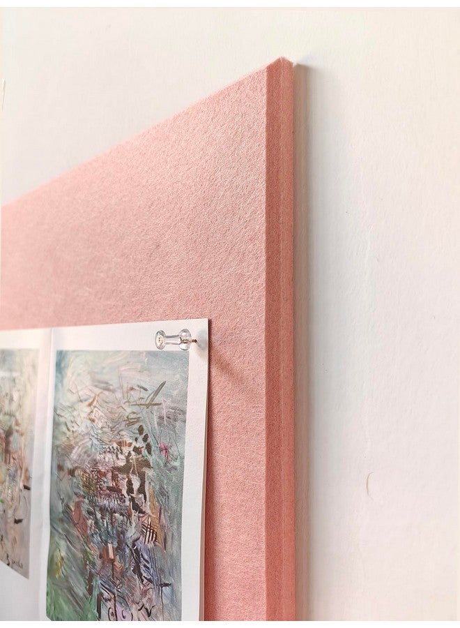 ديكوريتا بديل لوح الفلين الكبير - 47 × 35 بوصة، 12 قطعة من بلاط الحائط المصنوع من اللباد مع علامات تبويب لاصقة آمنة وقابلة للإزالة، بلاط الحائط المصنوع من الفلين، لوح الفلين للمنزل والمكتب، لوحة تثبيت، لوحة تثبيت، 48 × 36 بوصة - وردي - Image 4