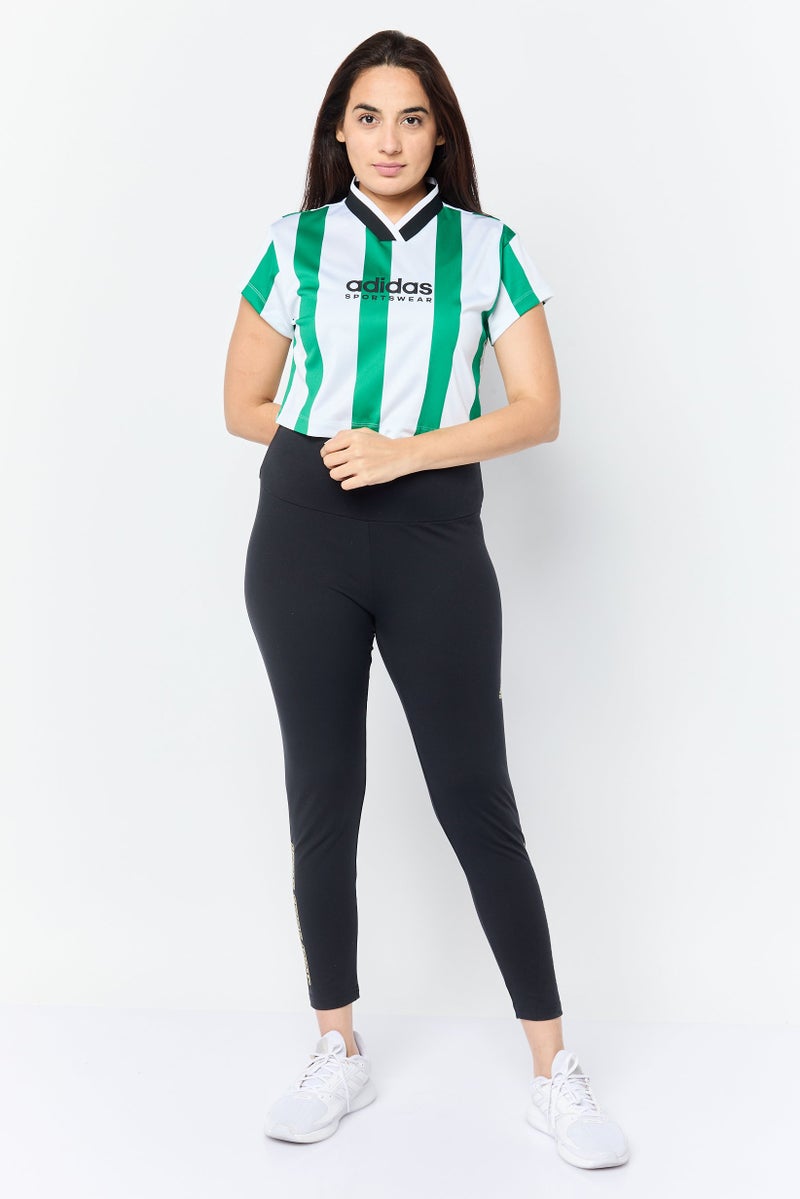 Adidas Women Sportswear Fit Short Sleeve Training T-shirt, Multicolor - Image 4