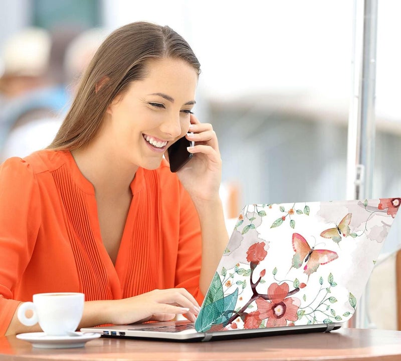 BPA Butterflies Flowers Laptop Skin Sticker - Image 4