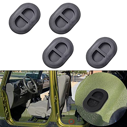 DEF 4PCS Floor Pan Drain Stopple Black Durable Rubber Stopple Protector Replacement for Wrangler 2007-2021 JK JL Unlimited 2 4 Doors (Black) - Image 4