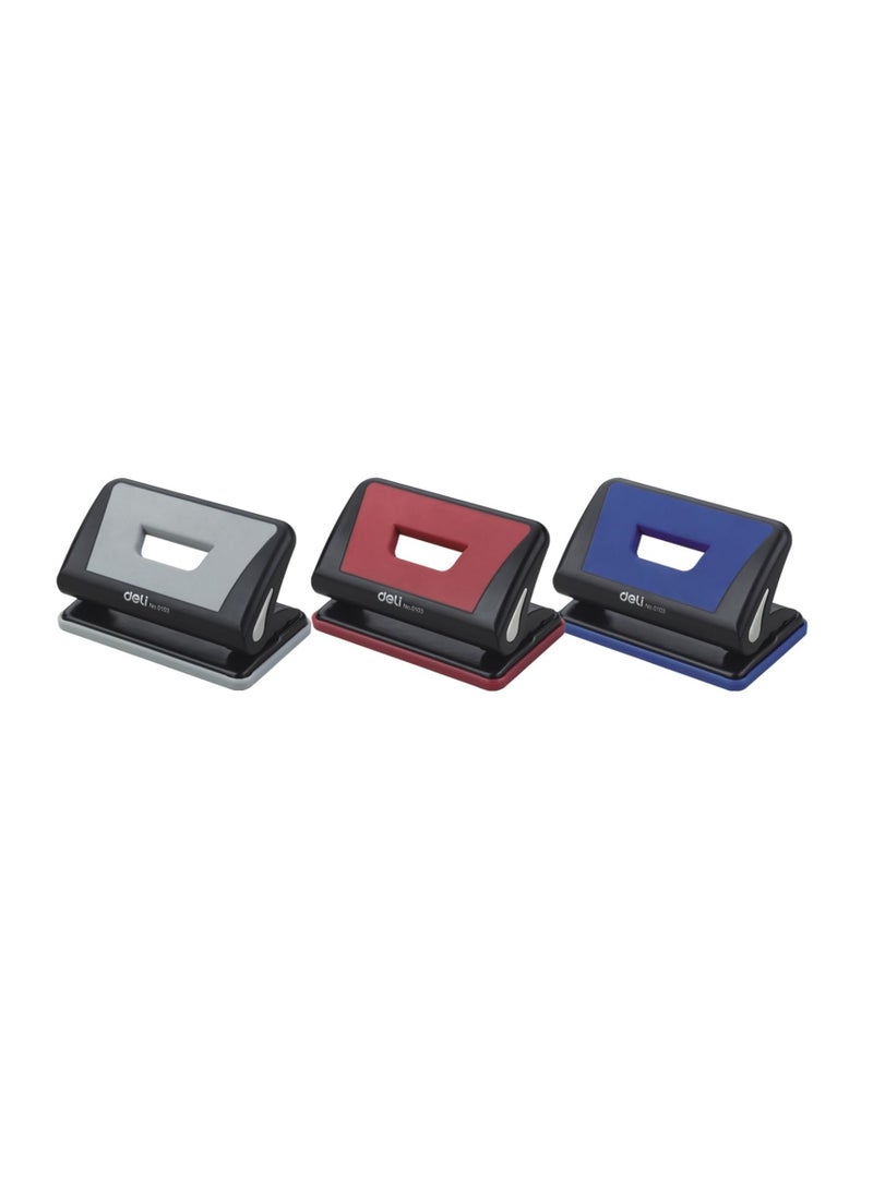 Deli 1-Piece 10-Sheet Capacity Paper Punch Assorted Colours - Image 2