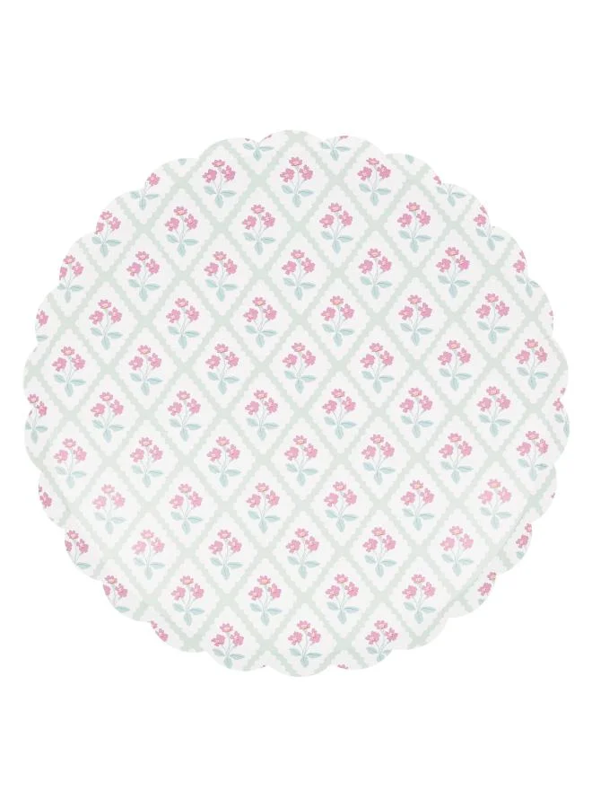 Meri Meri  Bloomsbury Floral Pattern Dinner Plates - Pack of 8, 450gsm Paper Plates with 4 Soft Pastel Floral Designs, Stylish Party Tableware for Garden Parties, Baby Showers & Celebrations  | Best Price UAE