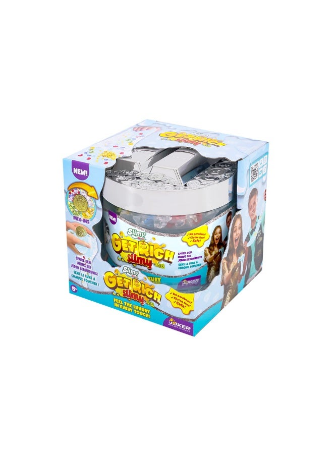 Slimy Get Rich – Gold & Silver Luxury Slime with Money Mix-Ins | Glitter Slime for Kids 5+ - Image 1