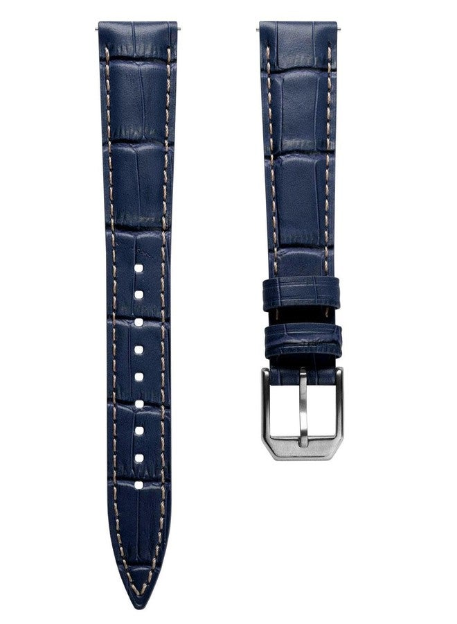 WatchGecko Carolina Gator Genuine Leather Watch Strap, Alligator-Embossed Calf Leather, Padded Design with Quick-Release Spring Bars, Multiple Colours, 20mm, 22mm, 22mm, Leather, no gemstone - Image 1