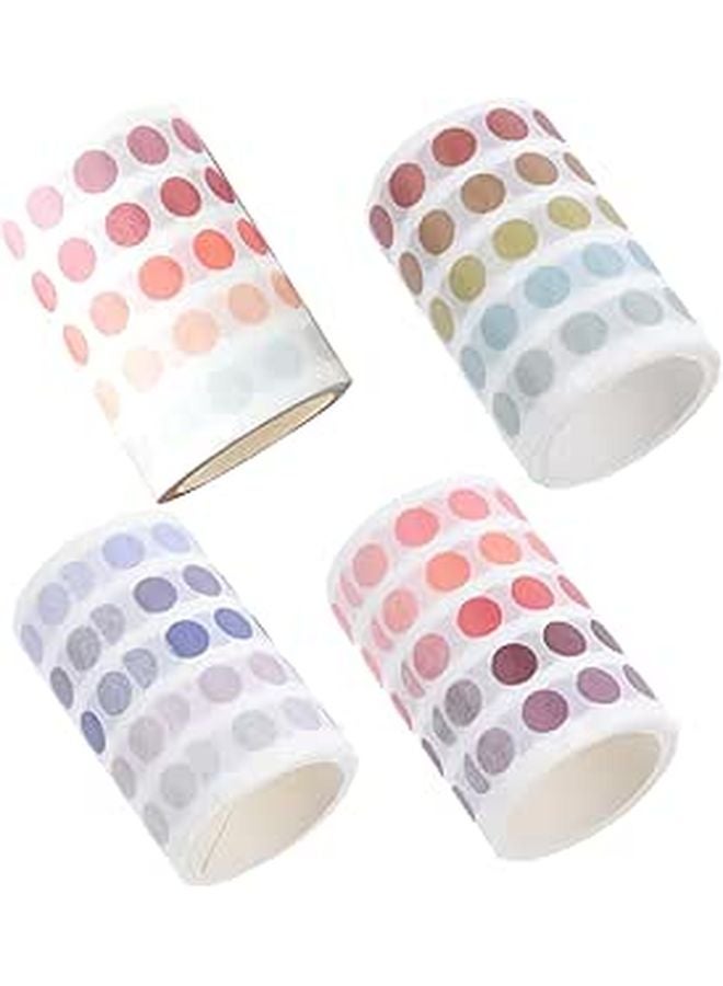 4pcs Dot Design Washi Tape Stickers For Scrapbooking DIY Journal Planner Crafts Random Style - Image 1