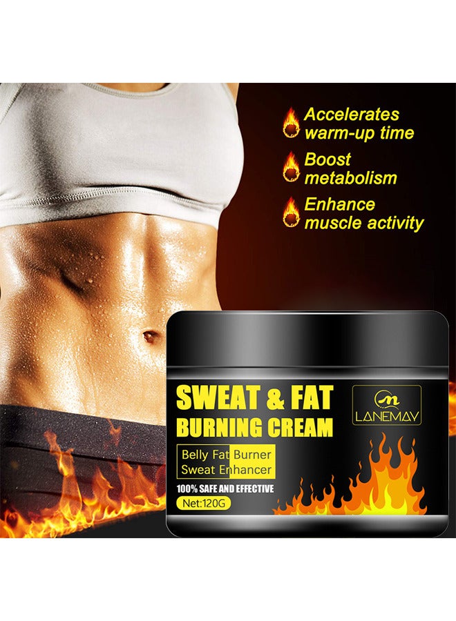 لينماي كريم حرق العرق والدهون ، كريم شد السيلوليت والتخسيس للرجال والنساء ، محسن تمرين التخسيس لتخفيف الوزن ، علاج السيلوليت للفخذين والساقين والبطن والذراعين والأرداف 120 جرام - Image 4