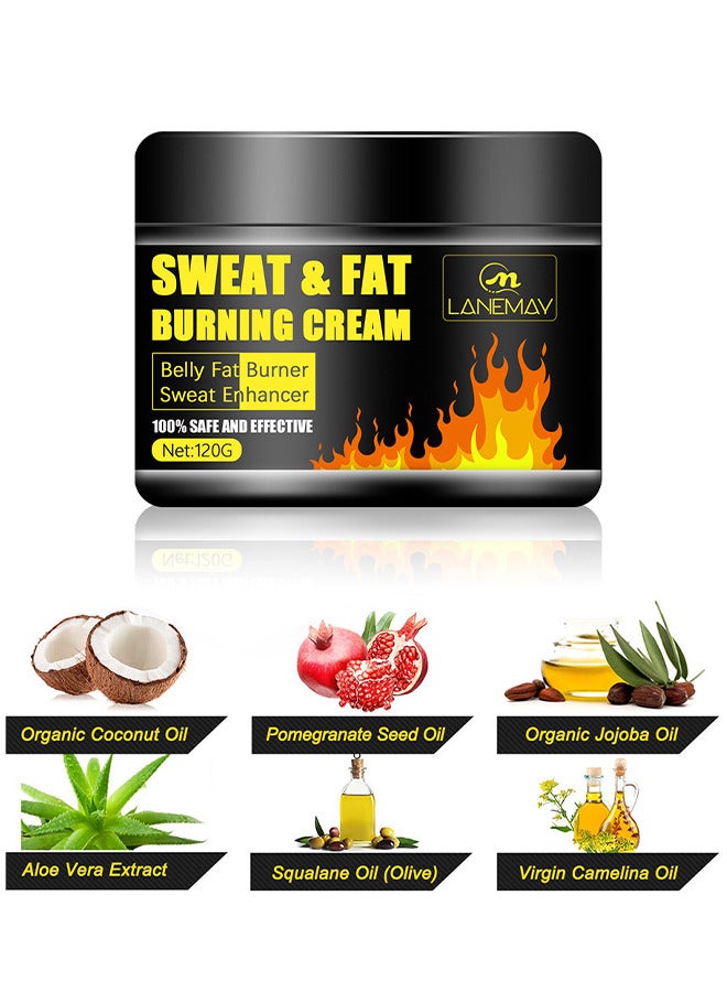 لينماي كريم حرق العرق والدهون ، كريم شد السيلوليت والتخسيس للرجال والنساء ، محسن تمرين التخسيس لتخفيف الوزن ، علاج السيلوليت للفخذين والساقين والبطن والذراعين والأرداف 120 جرام - Image 2
