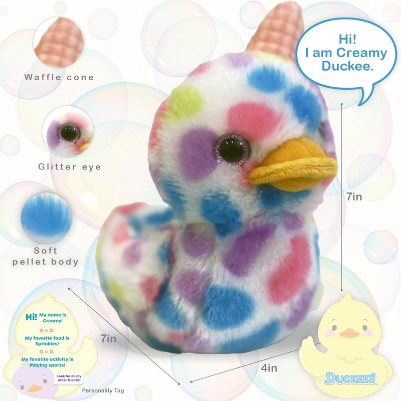 World's Softest Plush Duckees - 7" Plush Duckee - Creamy Ice Cream - Image 2