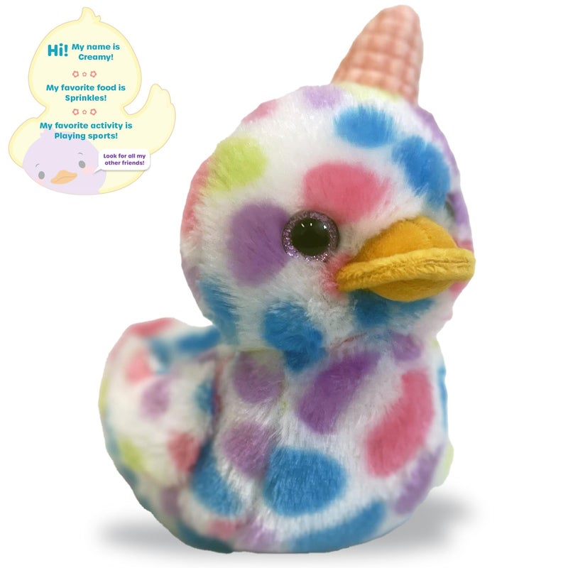 World's Softest Plush Duckees - 7" Plush Duckee - Creamy Ice Cream - Image 4