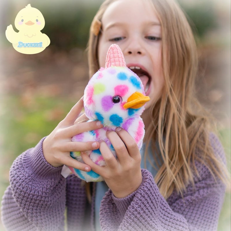 World's Softest Plush Duckees - 7" Plush Duckee - Creamy Ice Cream - Image 3