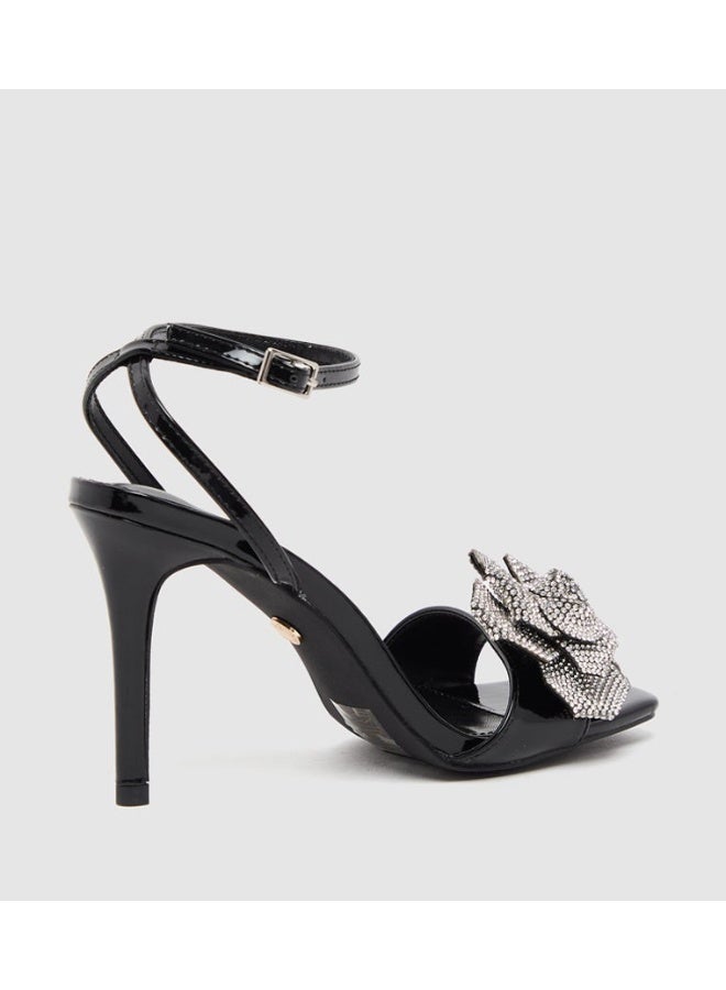 NINE WEST D-DUA Embellished Stiletto Heel Sandals - Image 3