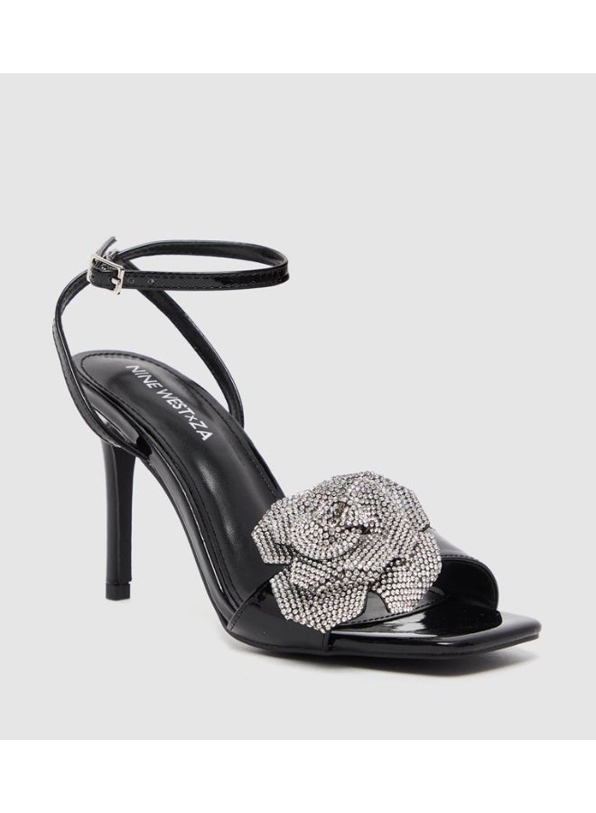 NINE WEST D-DUA Embellished Stiletto Heel Sandals - Image 1