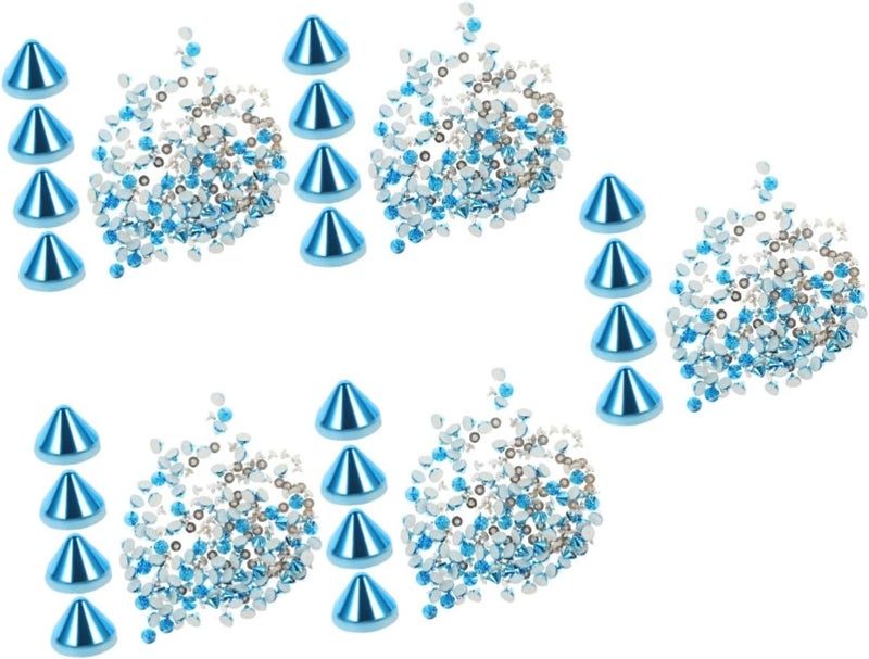 500Pcs Blue Plastic Craft Rivet Studs DIY Kit 0 7X0 6cm Fashion Accessories - Image 1
