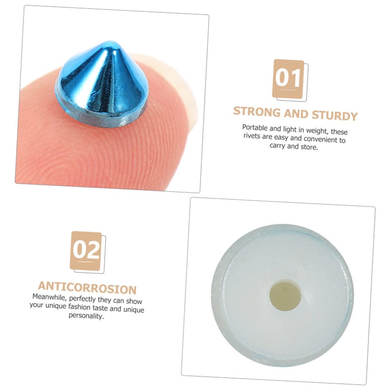 500Pcs Blue Plastic Craft Rivet Studs DIY Kit 0 7X0 6cm Fashion Accessories - Image 4