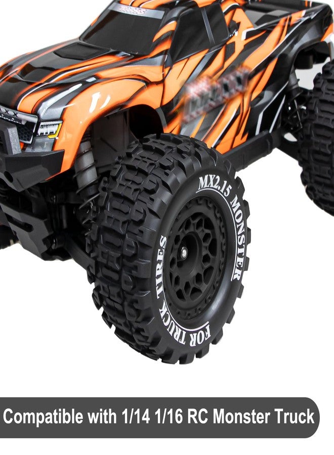 LRFHL 12mm Hex RC Wheel Tires for 1/16 Traxxas Mini Maxx 107154-1 Mini XRT VXL 108076-1 E-Revo Mini XRT MJX 16207 16210 16209 16208 HSP 94186 LOSI 1/18 Mini LMT RC Truck Tires Wheel Upgrade (4PCS) - Image 3