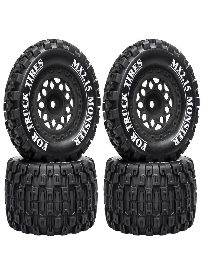 LRFHL 12mm Hex RC Wheel Tires for 1/16 Traxxas Mini Maxx 107154-1 Mini XRT VXL 108076-1 E-Revo Mini XRT MJX 16207 16210 16209 16208 HSP 94186 LOSI 1/18 Mini LMT RC Truck Tires Wheel Upgrade (4PCS) - Image 1