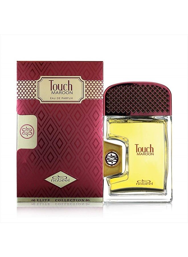 Nabeel Touch Maroon (Eau De parfum) for Men & Women 80 ML (2.7 oz) I IrresistibleUnisex Spray I Exotic Vanilla, White Musk, Rose, Patchouli, Sandalwood I Signature Arabian Perfumery I by Nabeel Perfumes - Image 1