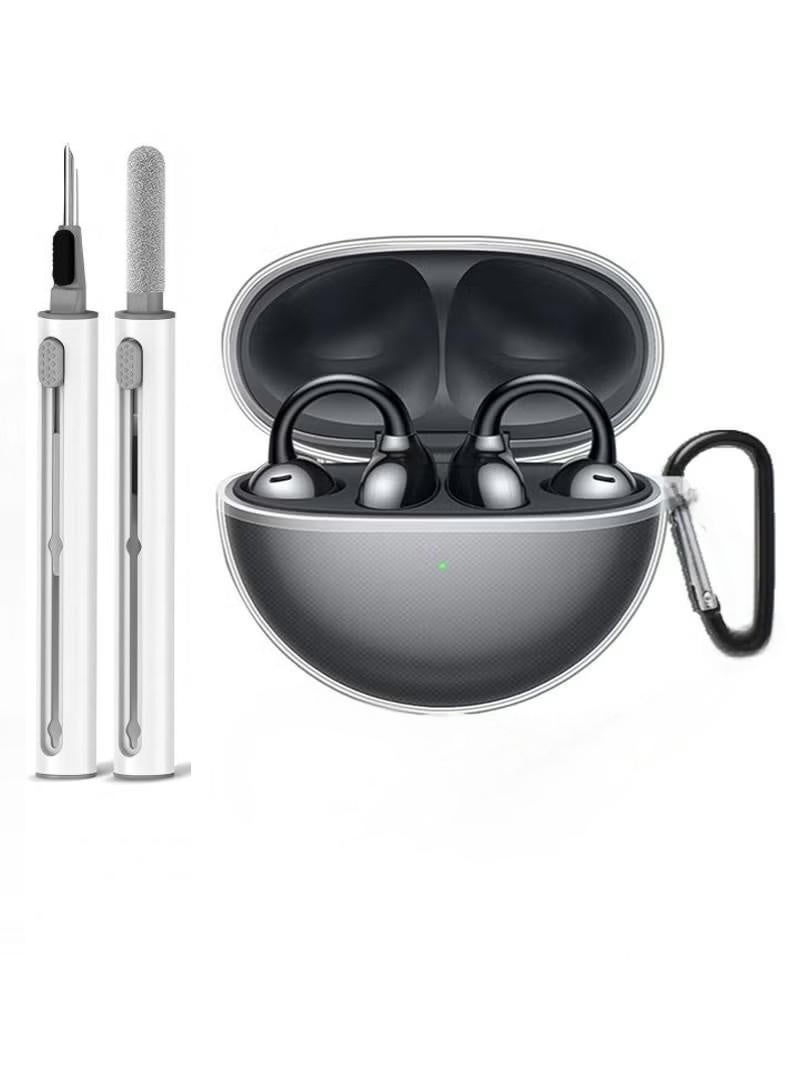 Soft Silicone Protective Case Cover for Huawei FreeClip with Cleaner Kit and Keychain - Image 1