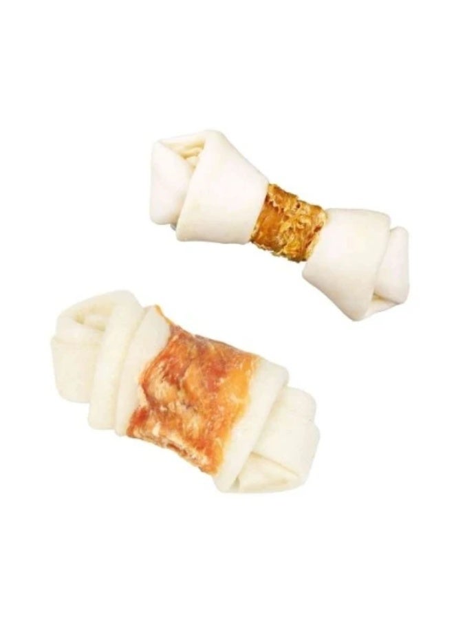 Trixie Denta Fun Knotted Chicken Chewing Bones Dog Chews 11CM - Image 3
