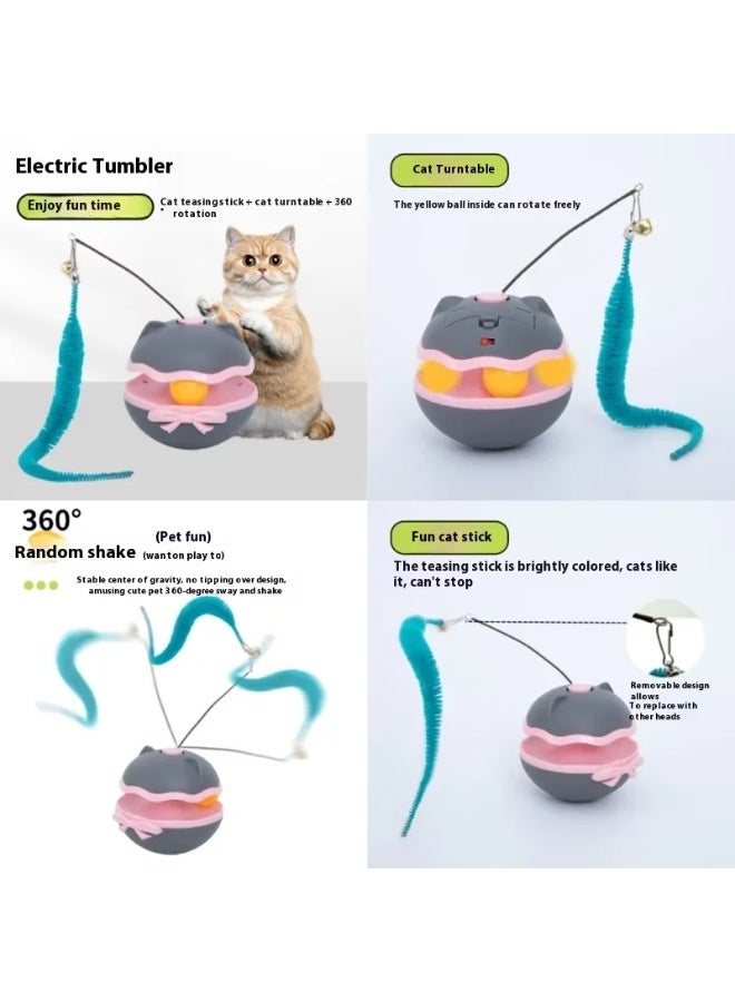 🎮 لعبة قطط كهربائية تفاعلية ذاتية الحركة + رأس بهلواني وريشة – مغامرة ذكية للقطط - Image 2