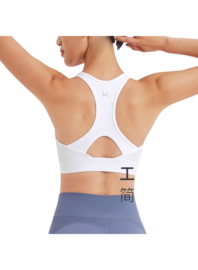 Keep Women'S Sports Bra Fitness Beauty Back Shockproof Running Training Vest Fitness Clothing Moonlight White L - Image 3