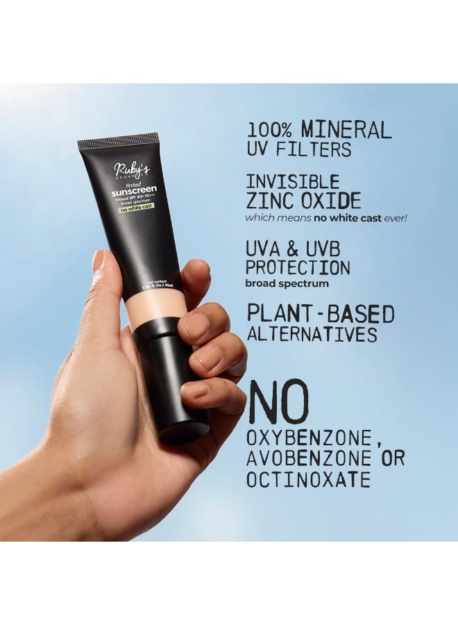 روبيز أورجانيك واقي شمس معدني ملون من Ruby's Organics بمعامل حماية SPF 40، لون عالمي يناسب الجميع، لا يترك أثراً أبيض، مرشحات معدنية 100% للحماية من أشعة UVA وUVB، مقاوم للماء، آمن للبشرة الحساسة، خالٍ من المواد الكيميائية الاصطناعية، طبيعي ونباتي، مناسب لجميع درجات ألوان البشرة - 40 مل - Image 4