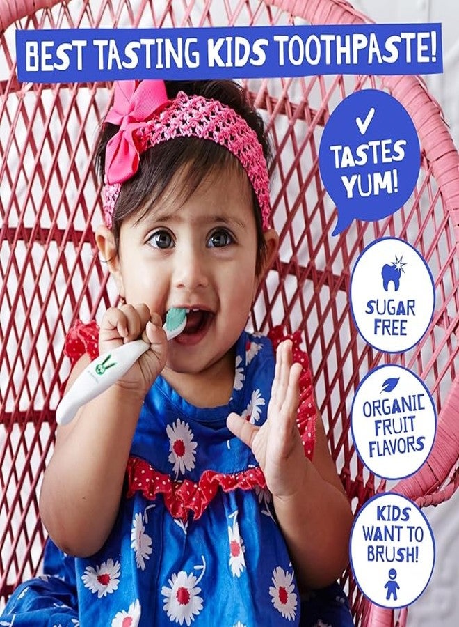 Jack N' Jill Natural Certified Toothpaste for Kids - Fluoride Free Kids & Toddlers Toothpaste, Gently Cleans Teeth, Helps Soothe Gums, 40% Xylitol, BPA Free - Berries N' Cream, 1.76 oz (Pack of 6) - Image 4