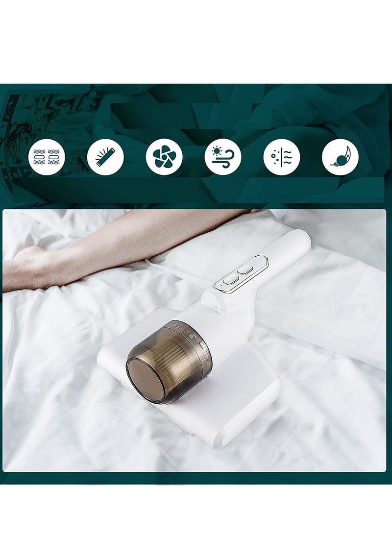 Carpet Cleaner Mini Handheld UV Vacuum Cleaner Portable Wireless Bed Mattress Dust Mite Cleaner Household Dust Mite Removal Instrument for Mattress Pillow Sofa Mattress Carpet - Image 4
