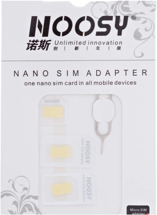ماركة غير محددة محول بطاقة SIM نانو 4 في 1، مجموعة محول بطاقة SIM، مجموعة محول بطاقة SIM محول بطاقة SIM مع دبوس إخراج SIM متوافق مع الهاتف المحمول  - Image 1