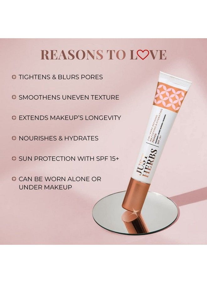 Just Herbs 3 In 1 Porerefiningminimizer Mattifying & Hydrating Primer For Face Makeup Normal Oily Dry And Combination Skin Types 20G  - Image 4