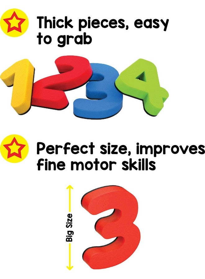 Play Panda Magnetic Learn to Write Numbers - Includes Write and Wipe Magnetic Board, 30 Number Magnets, Dry Erase Sketch Pen and Duster - Simplify Teaching and Learning Yellow - Image 4