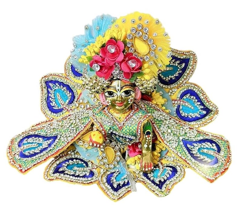 Partish Laddu Gopal Heavy Janamashtmi Dress Size 0 l Ladoo Gopal Dress l Kanha Ji Poshak Size 1 2 4 5 6 (Y) - Image 2