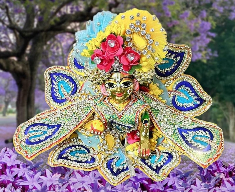 Partish Laddu Gopal Heavy Janamashtmi Dress Size 0 l Ladoo Gopal Dress l Kanha Ji Poshak Size 1 2 4 5 6 (Y) - Image 1