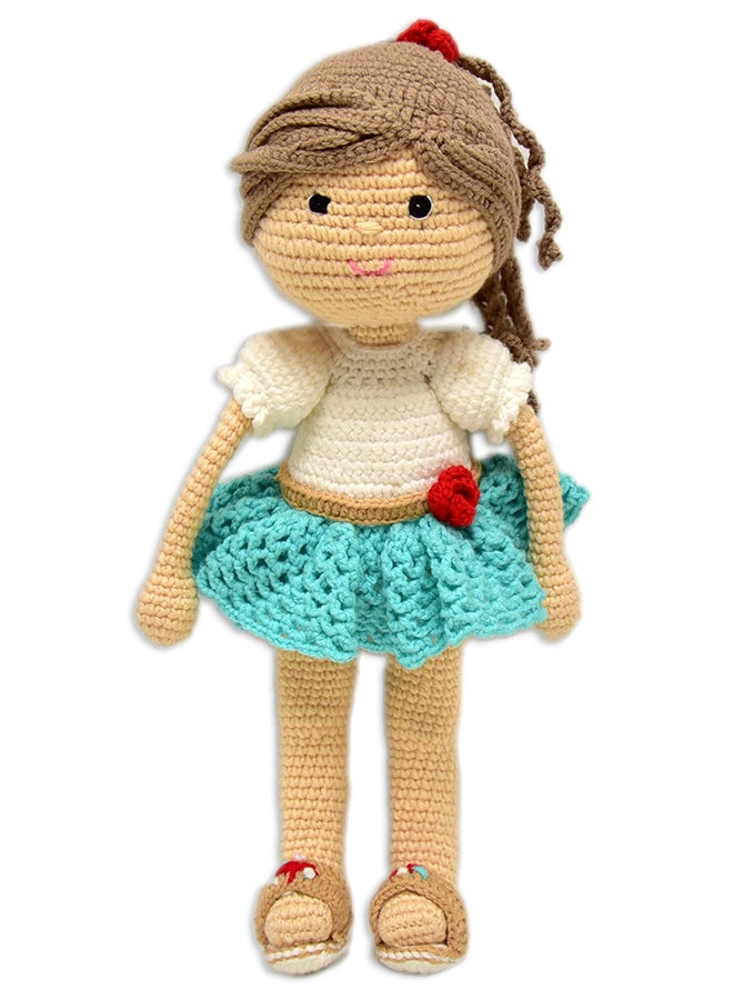 Happy Threads Handmade Crocheted Love Katie Doll (17 inches) – Multicolour | Crochet Toys | Child Safe | for Babies 6 Months & Above | Dolls for Boys/Girls| For Birthday Gift | Decorative Items for Room - Image 4