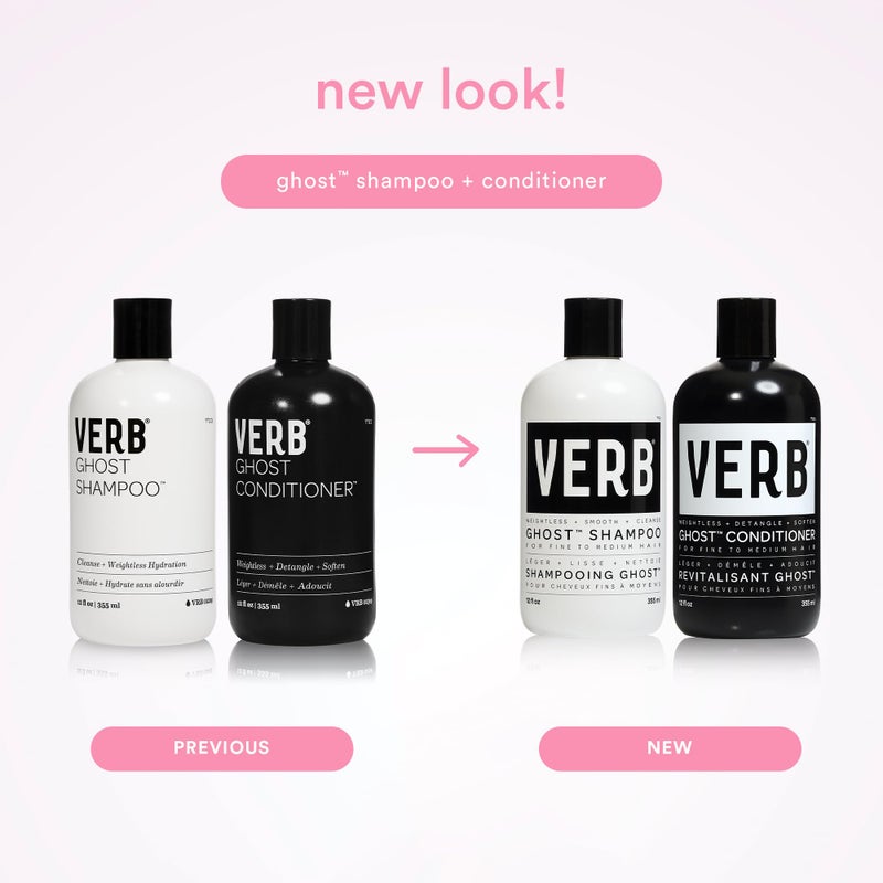 VERB Ghost Shampoo & Conditioner Duo Set, 32 fl oz, Infused with Moringa Oil -Cleanses + Moisturizes Fine and Weighed Down Hair - Vegan, No Parabens or Harmful Sulfates - Image 2