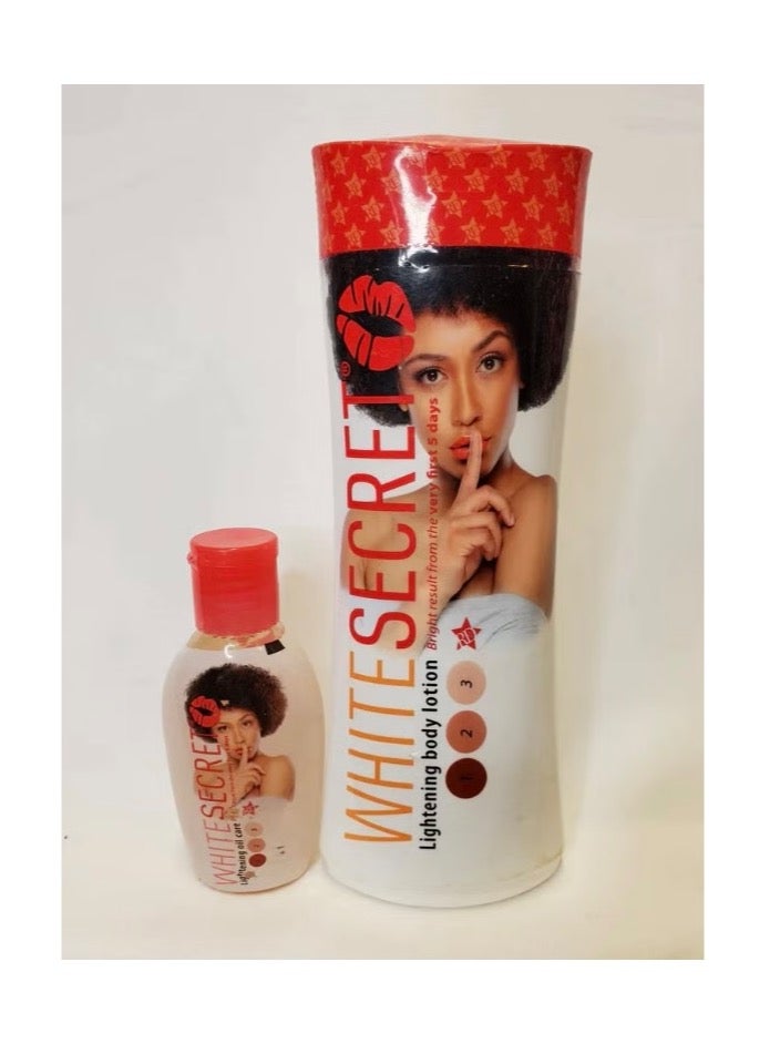 Secret White White Secret whitening body lotion and oil - Image 1