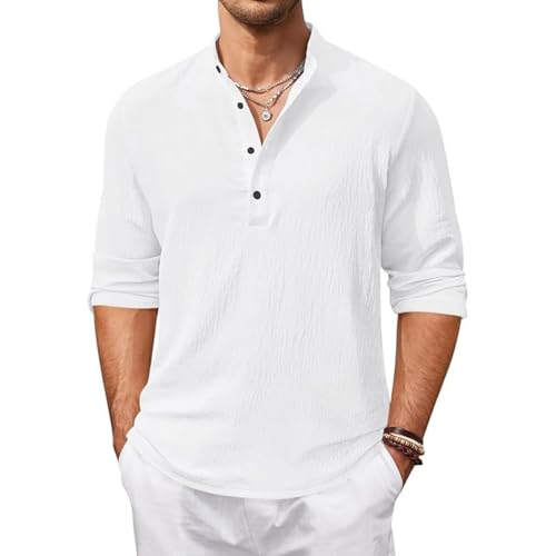 Bellstone Men’s Cotton Blend Solid Regular Fit Full Sleeve Short Kurta | Men's Trendy Short Kurta | Ethnic Stylish Casual Lightweight Summer Kurta for Daily and Occasion Use - Image 1