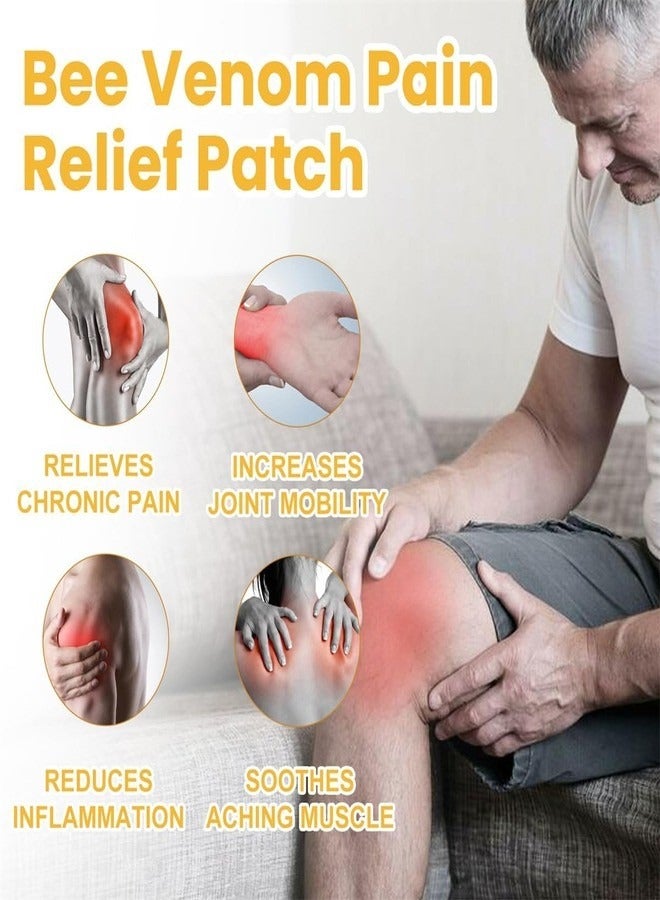 سوميفون لاصقات تسكين الآلام بسم النحل مكونة من 8 قطع، لاصقات علاجية للمفاصل والعظام، لاصقات علاجية للمفاصل بسم النحل، لاصقات طبيعية لألم الركبة، لاصقات لتسكين آلام المفاصل والأعصاب (عبوة من قطعتين) - Image 2