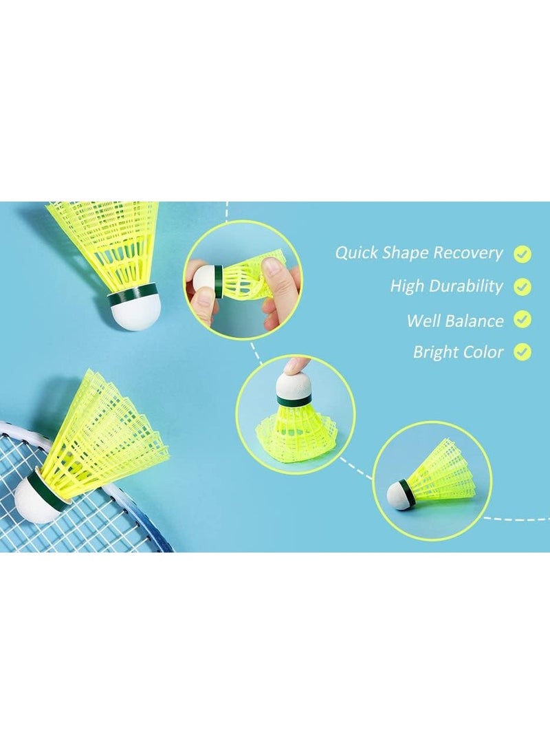 QSHOP Badminton Shuttlecock - QSHOP® 6 Pack Nylon Badminton Balls Stable and Durable High Speed Sports Training Balls for Indoor Outdoor Play  - Image 3