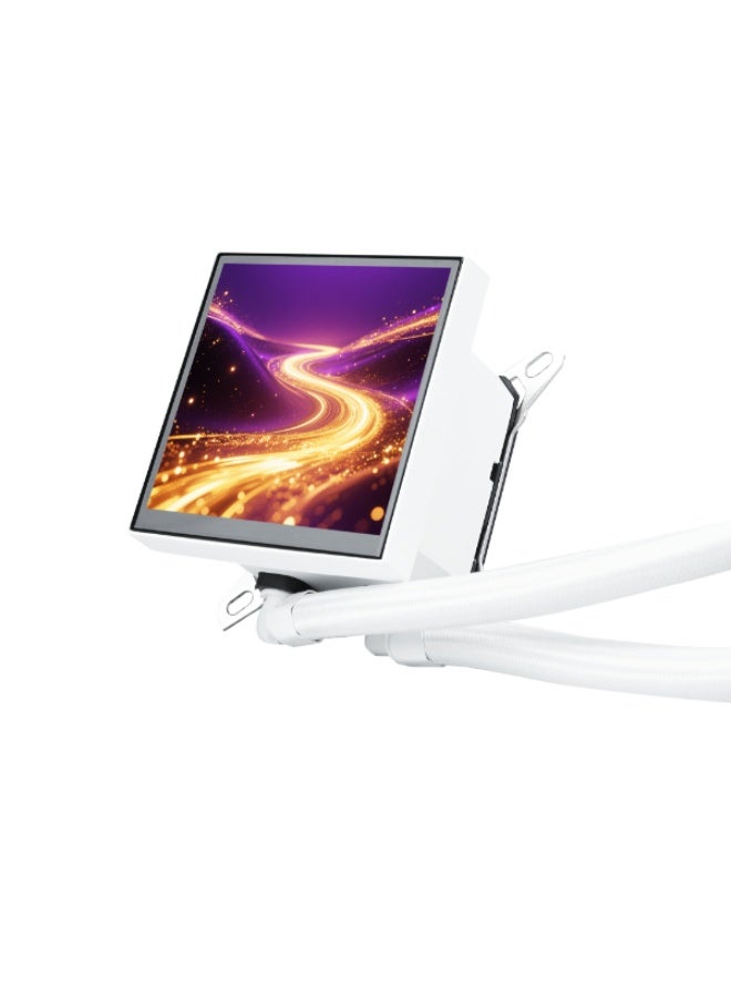 ثيرمو مبرد مائي ثيرمو رابتور RT360 مع شاشة قابلة للبرمجة مقاس 4 انش مغناطسية قابلة للإزالة مراوح ARGB لون أبيض - Image 4