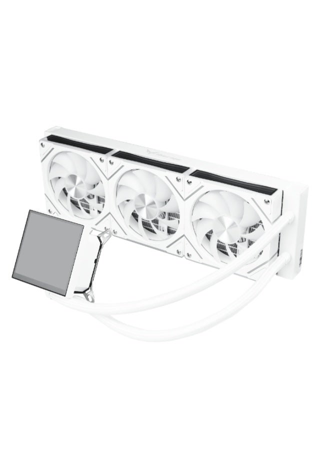 ثيرمو مبرد مائي ثيرمو رابتور RT360 مع شاشة قابلة للبرمجة مقاس 4 انش مغناطسية قابلة للإزالة مراوح ARGB لون أبيض - Image 5