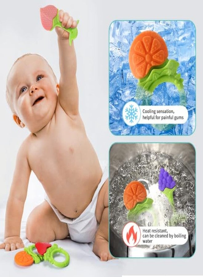 KALRA MAGIC® 1Pc Baby U Shape Brush & 1Pcs Silicone Teether Set BPA-Free, Soft Chew Teething Toy & Self-Feeding Pacifier for Infants & Toddlers (Combo No 9) - Image 5