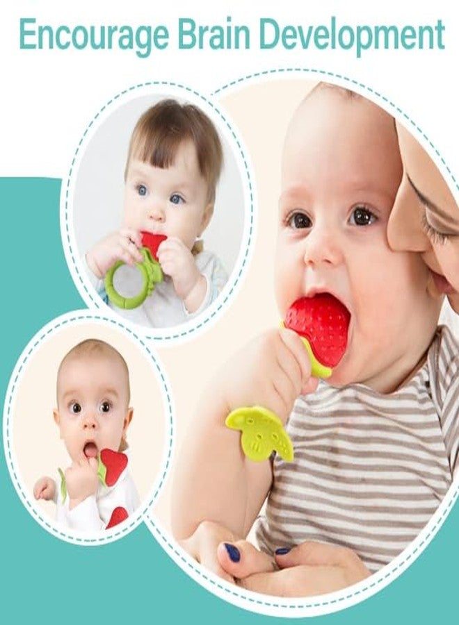 KALRA MAGIC® 1Pc Baby U Shape Brush & 1Pcs Silicone Teether Set BPA-Free, Soft Chew Teething Toy & Self-Feeding Pacifier for Infants & Toddlers (Combo No 9) - Image 4